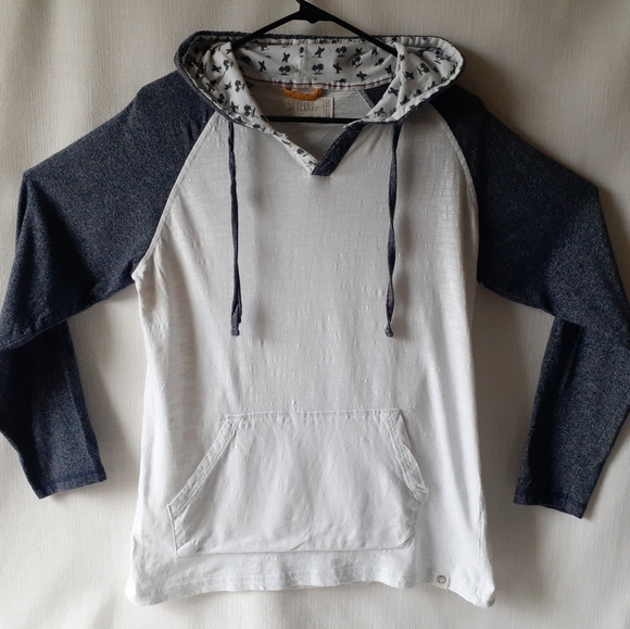 Free Planet women's gray/white pullover hoodie size M - Picture 7 of 11